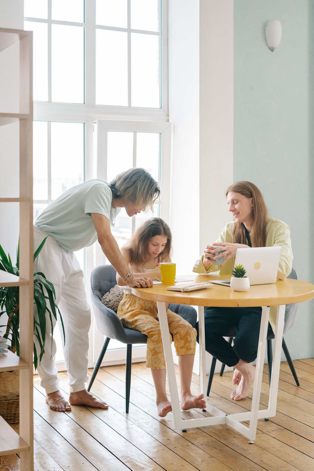 A Parents Teaching his Daughter